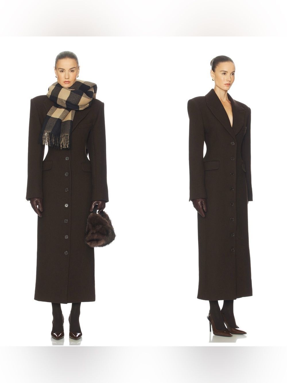 NWT Helsa Italian Wool Blend Topcoat in Dark Brown